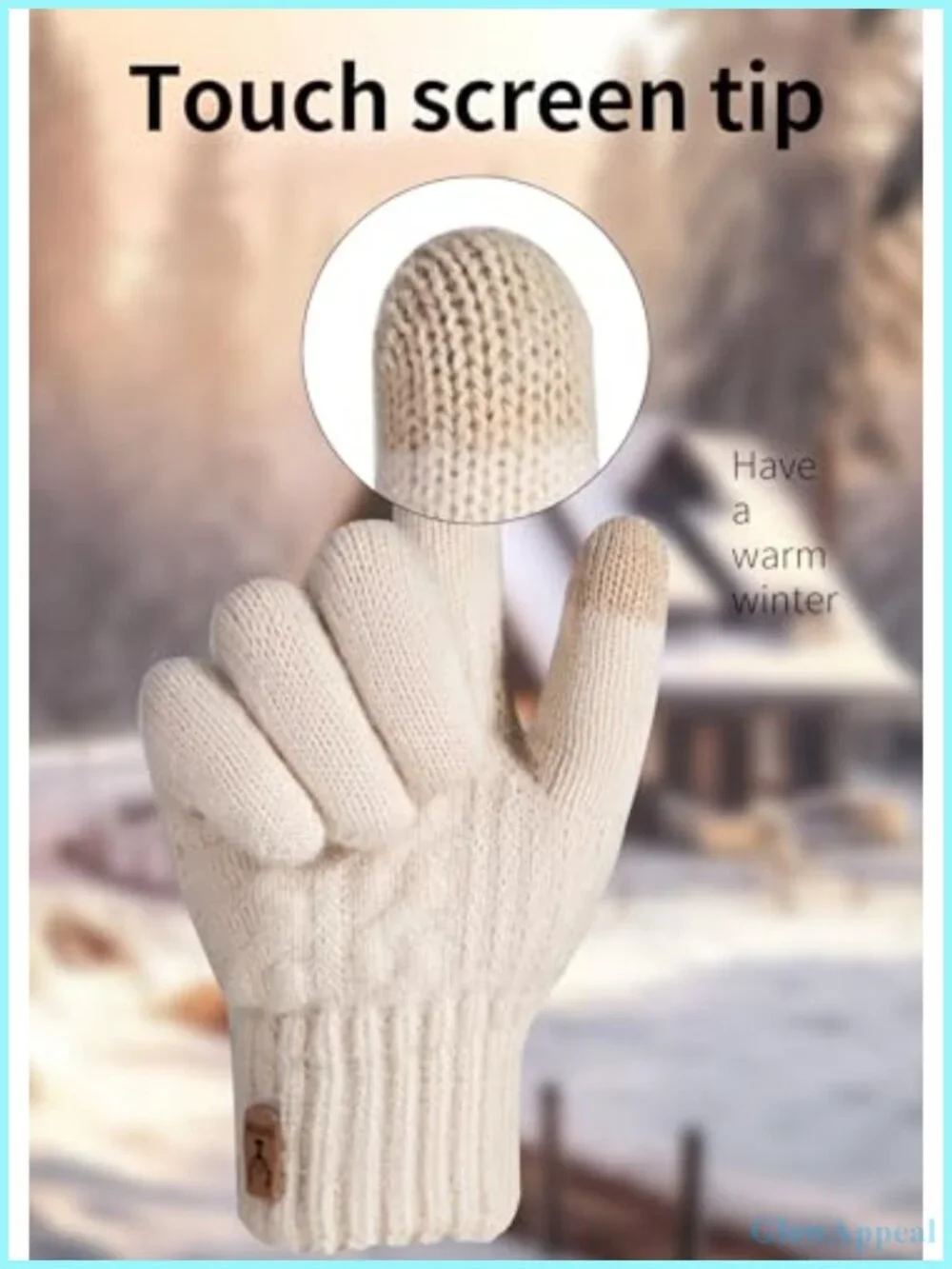 Womens Winter Gloves Acrylic Warm Fleece Lined Mittens